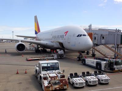 13:20成田→16:50ソウル仁川<br /><br />アシアナってそろそろ大韓航空と合併ですよね？<br />これが乗り納めかな。